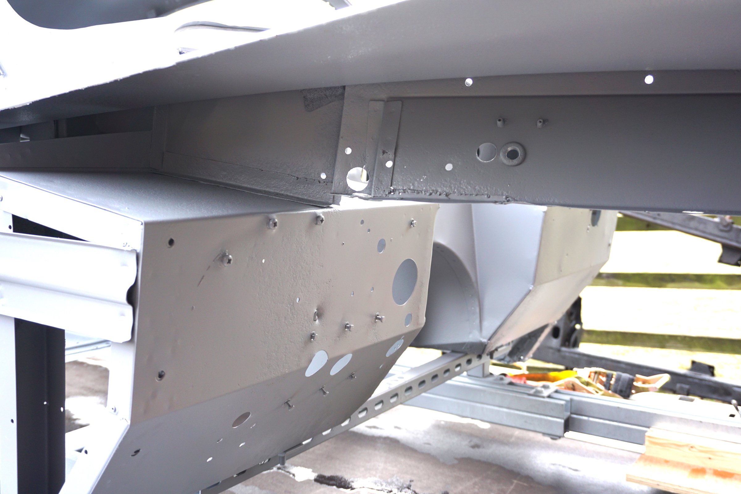 Photograph from the restoration of Jaguar XK140 WPK38