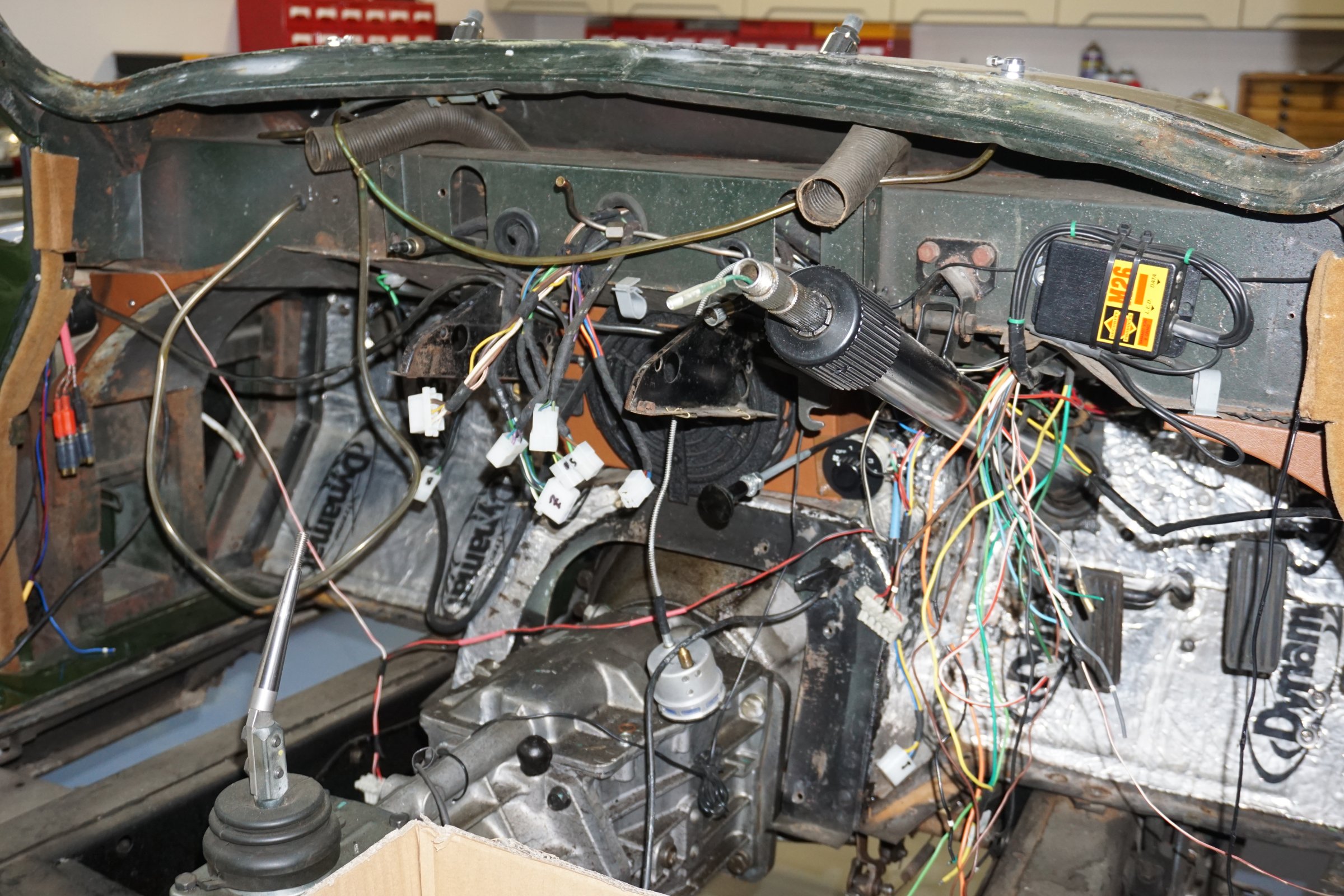 Photograph from the restoration of Jaguar XK140 WPK38, 3 October 2017