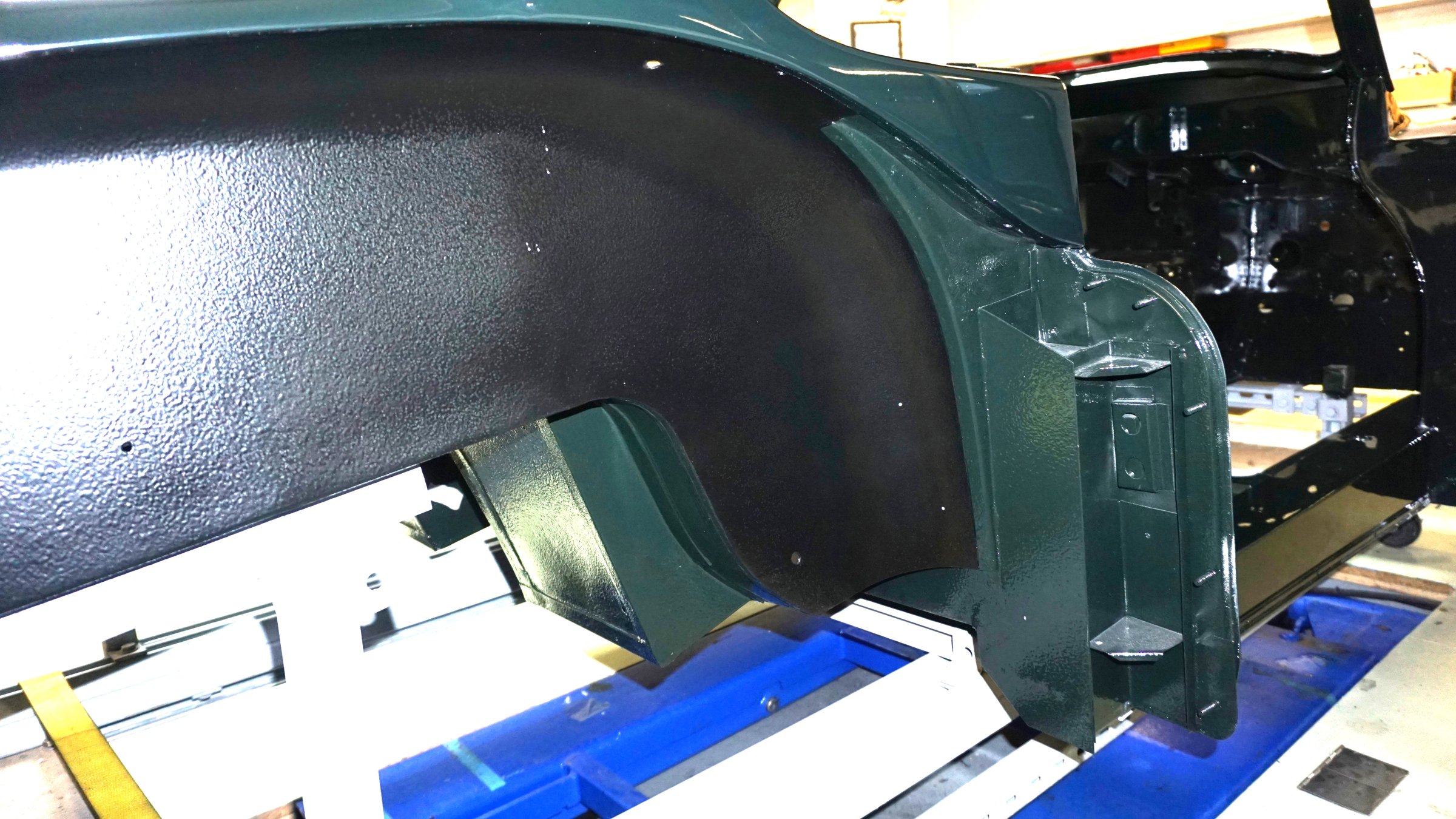 Photograph from the restoration of Jaguar XK140 WPK38