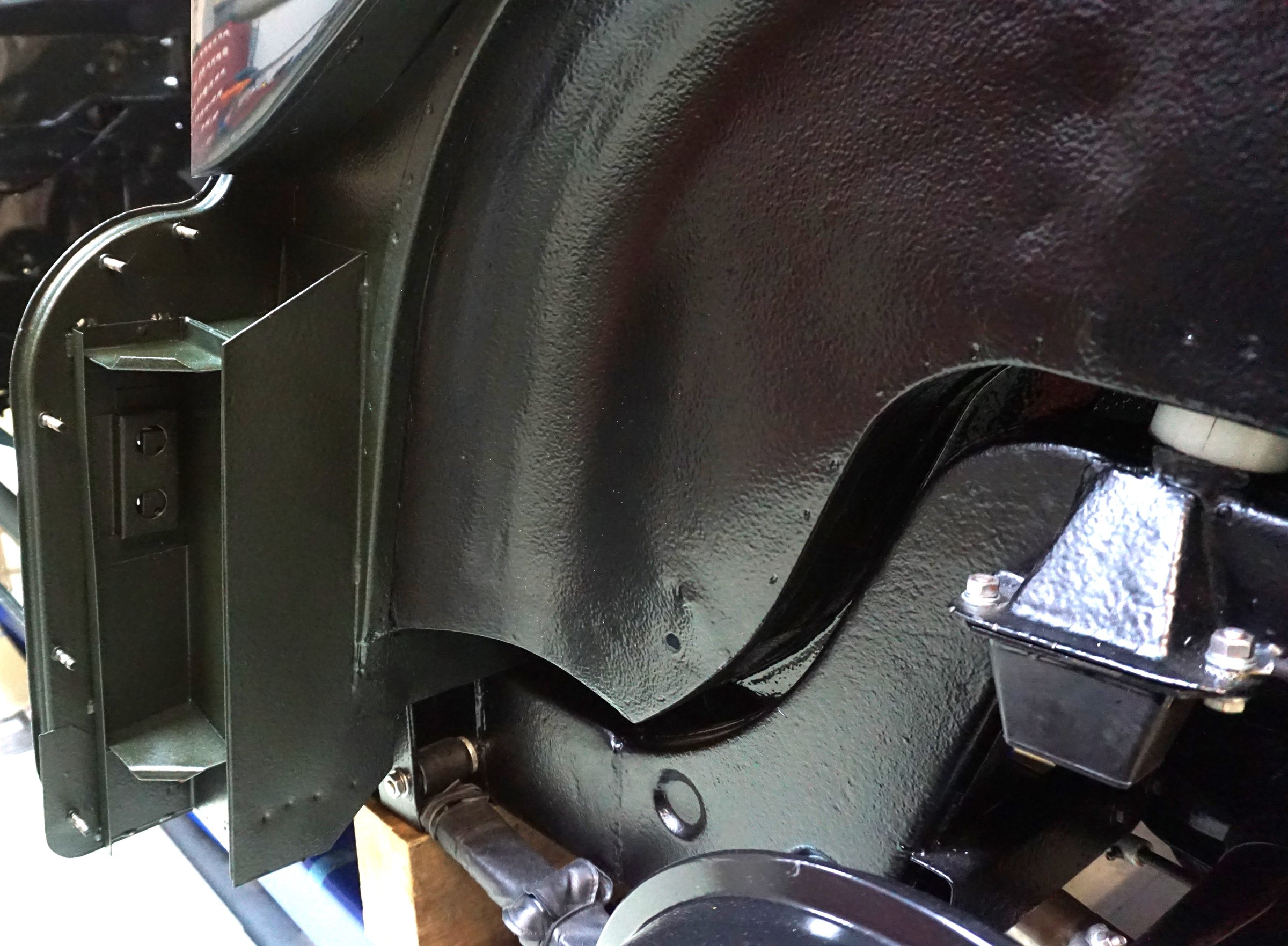 Photograph from the restoration of Jaguar XK140 WPK38