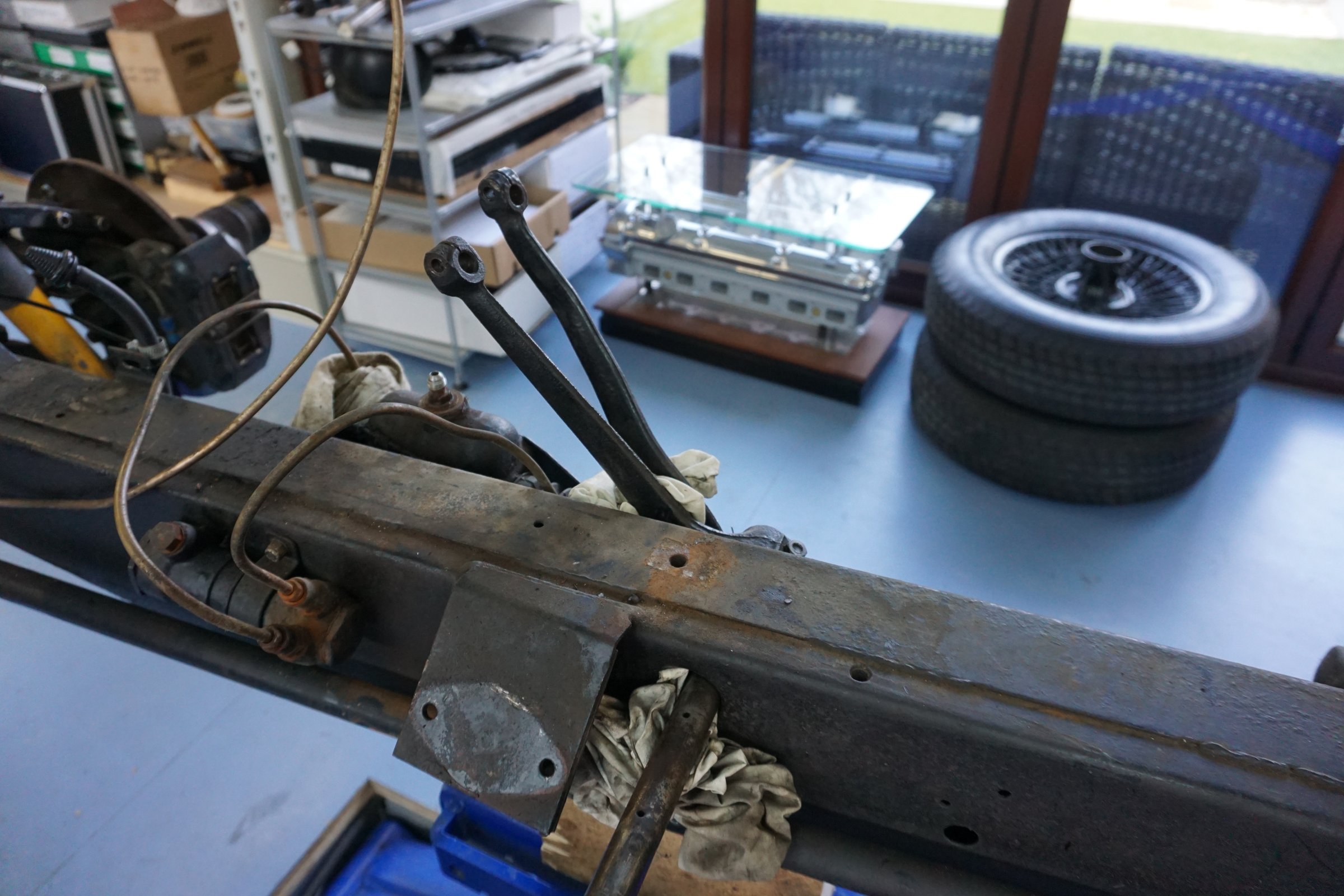 Photograph from the restoration of Jaguar XK140 WPK38, 28 January 2018