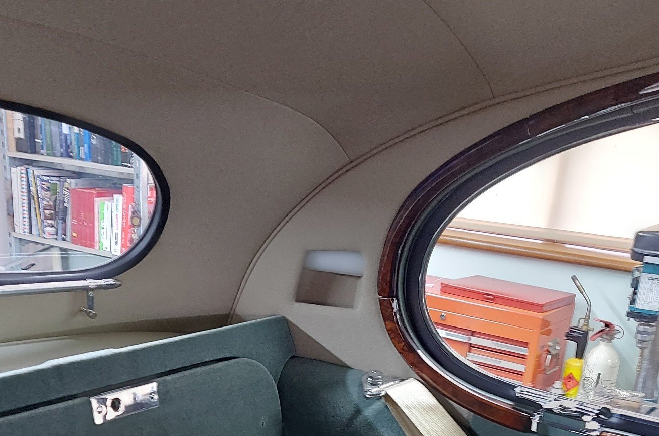 Photograph from the restoration of Jaguar XK140 WPK38
