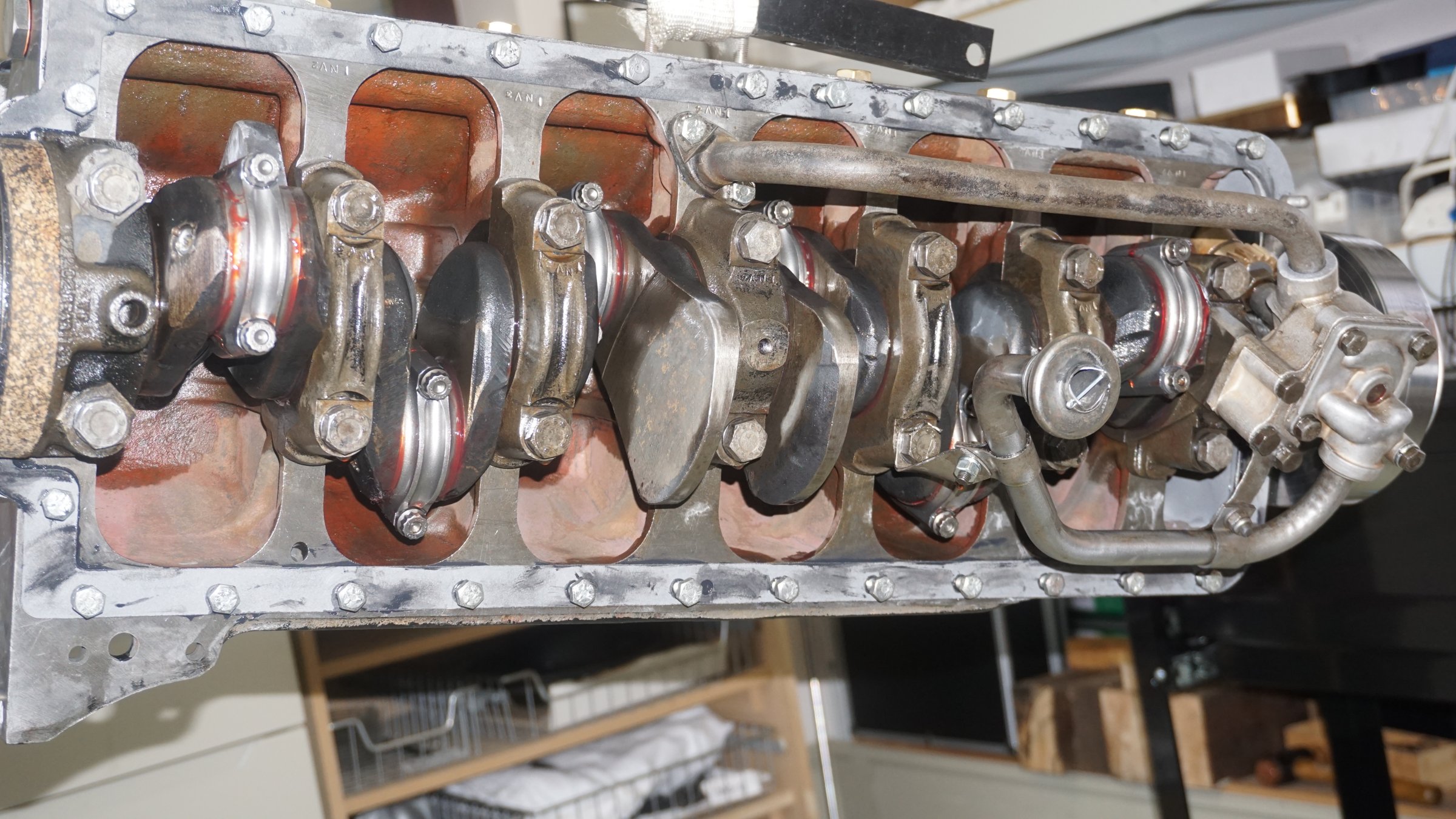 Photograph from the restoration of Jaguar XK140 WPK38, 2 October 2018